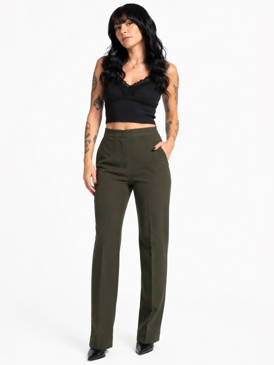 Norton Studio Pants - 80s/90s Vintage Norton Studio Vintage High Waist Trousers Pants (Olive Green) 4P